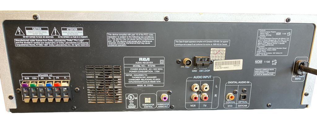 RCA RT2760 Home Theater System RT2760 with remote