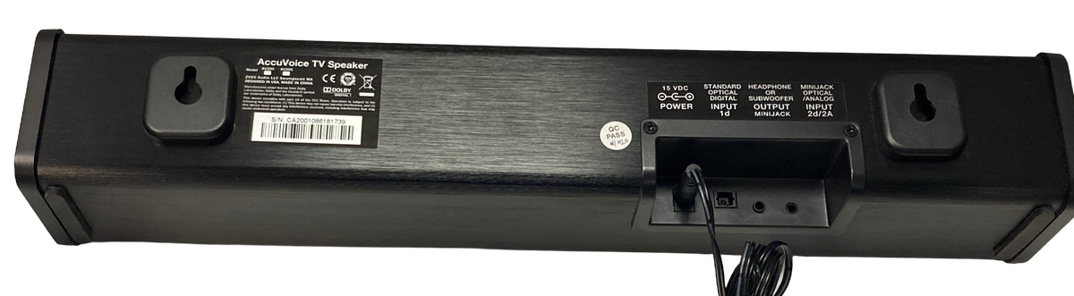 ZVOX AccuVoice AV200 Dialogue Boosting TV Speaker Sound Bar with Remote