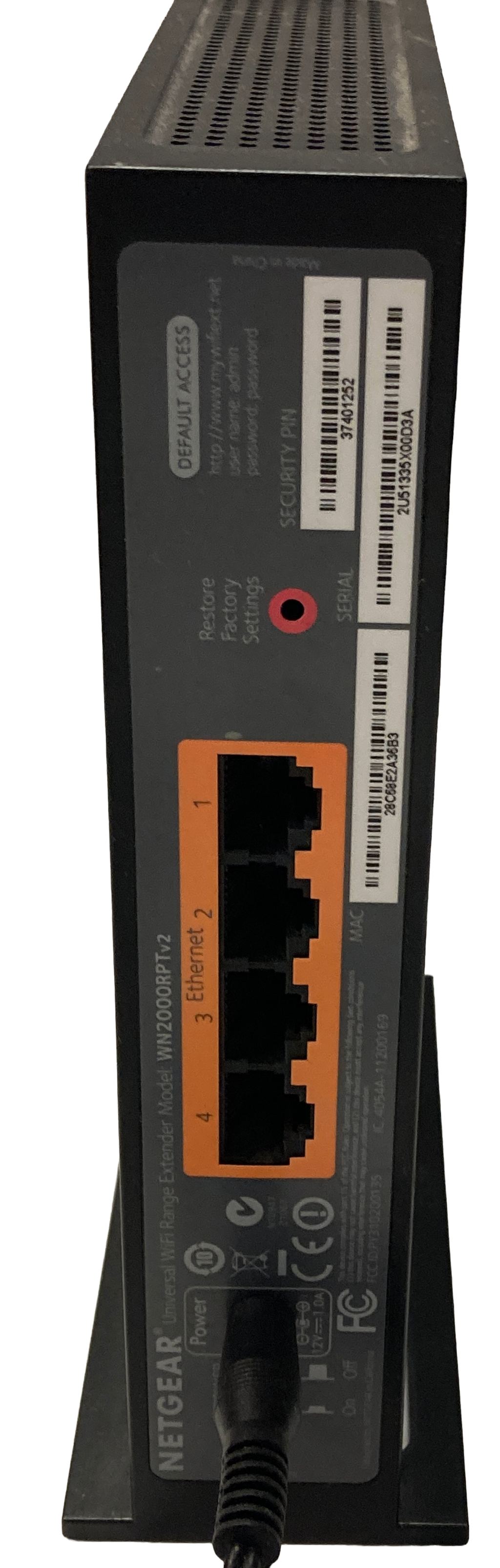 Netgear WN2000RPTv2 Wifi router
