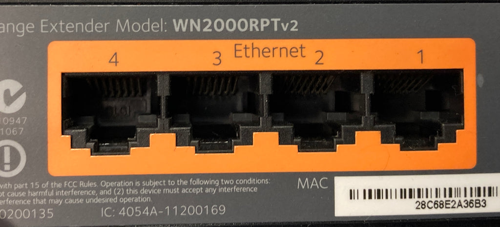 Netgear WN2000RPTv2 Wifi router