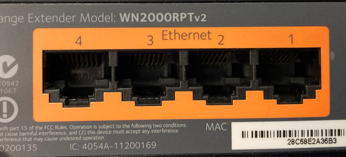 Netgear WN2000RPTv2 Wifi router