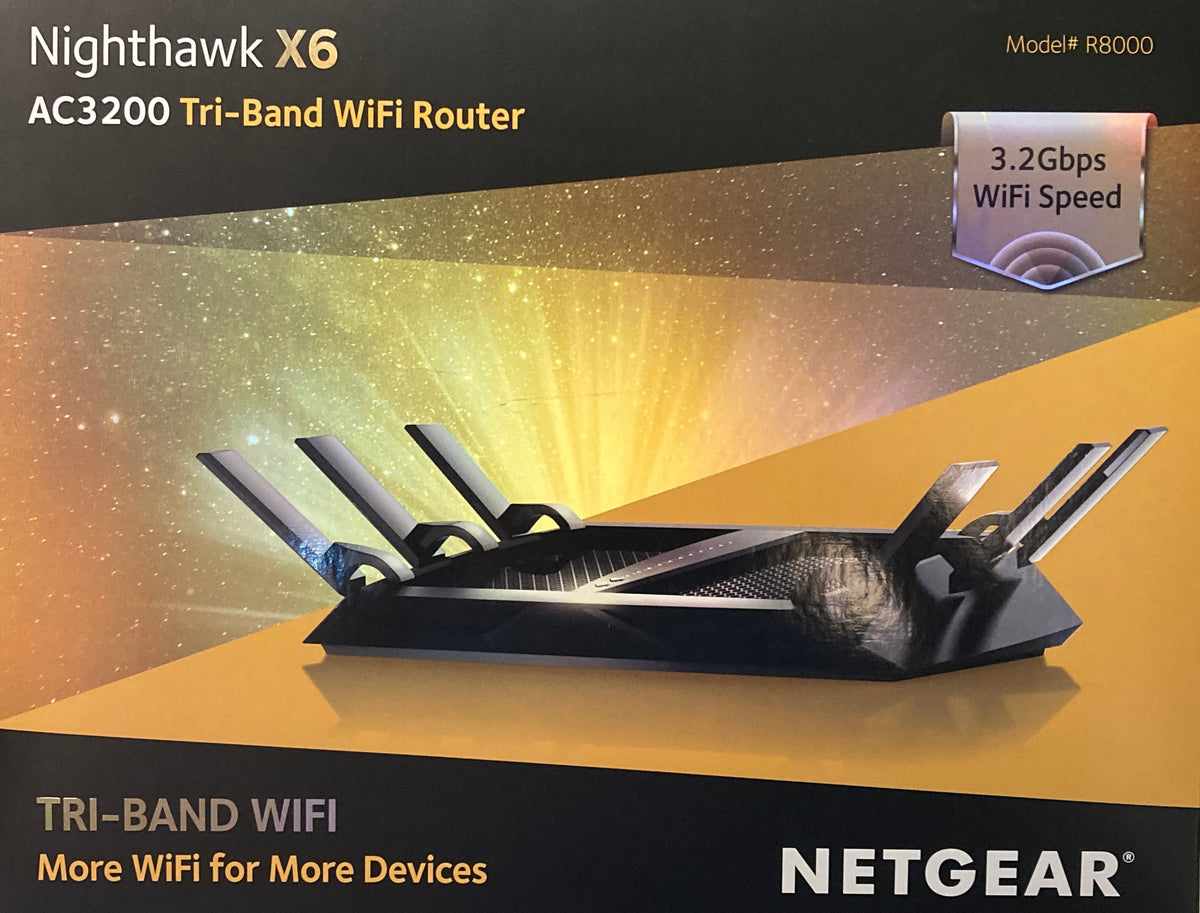Nighthawk X6 AC3200 # R8000 Tri-Band WiFi Router