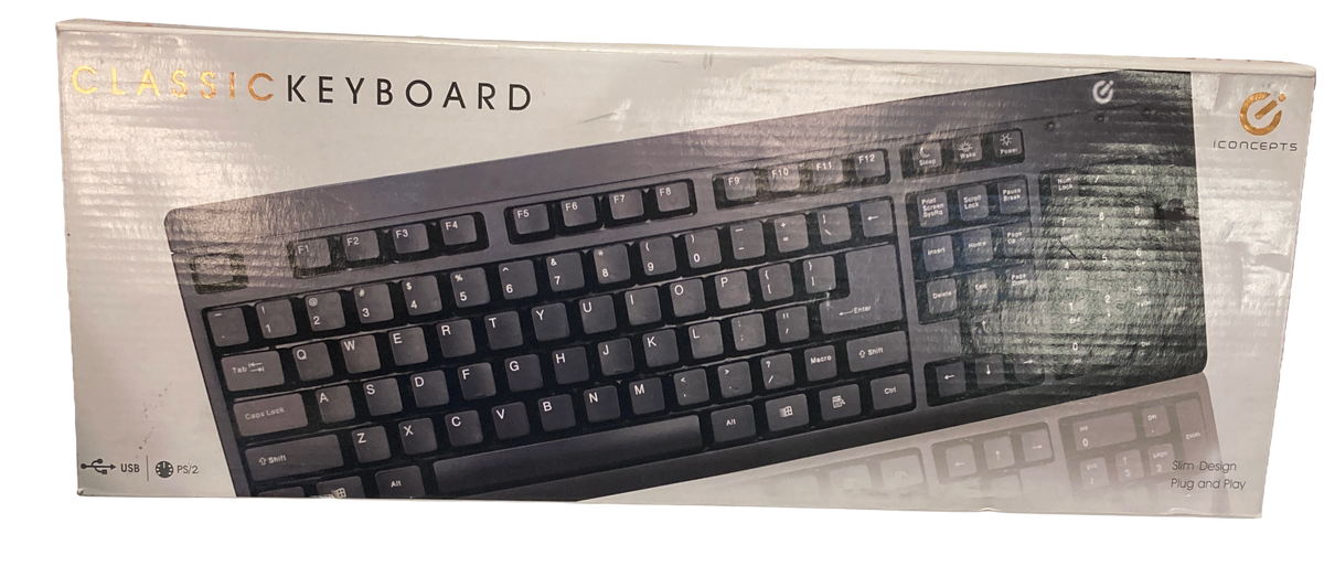 iConcepts wired  Keyboard USB/PS2