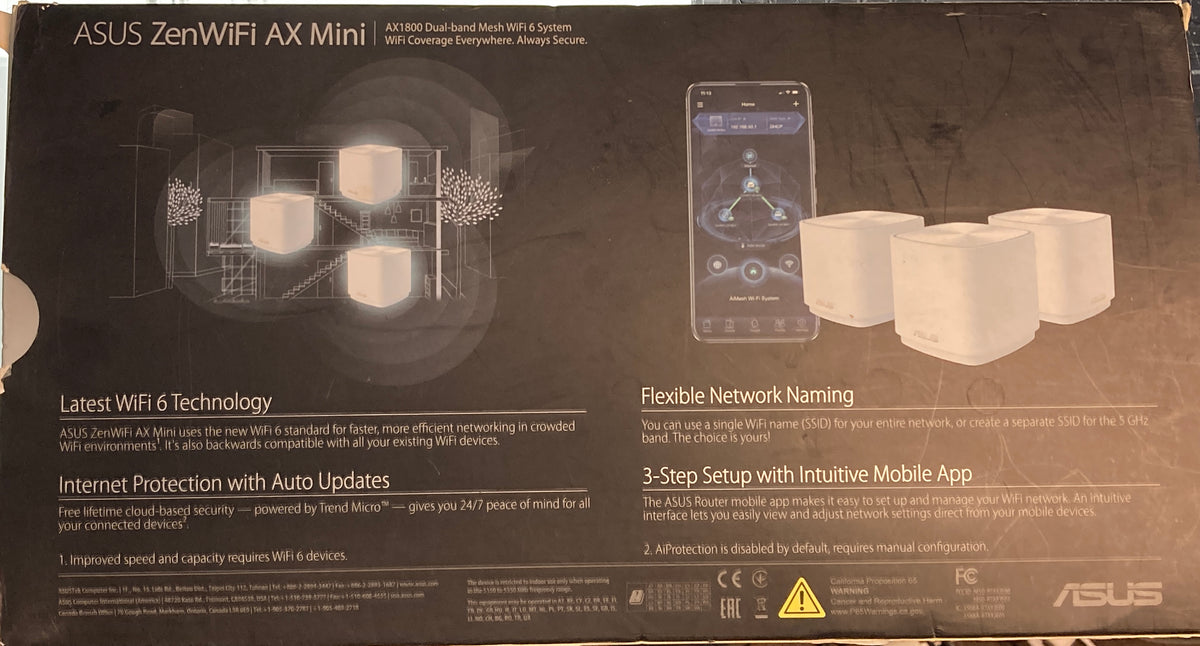ASUS Zen WiFi AX Mini AX1800 Dual-band Mesh WiFi 6 System