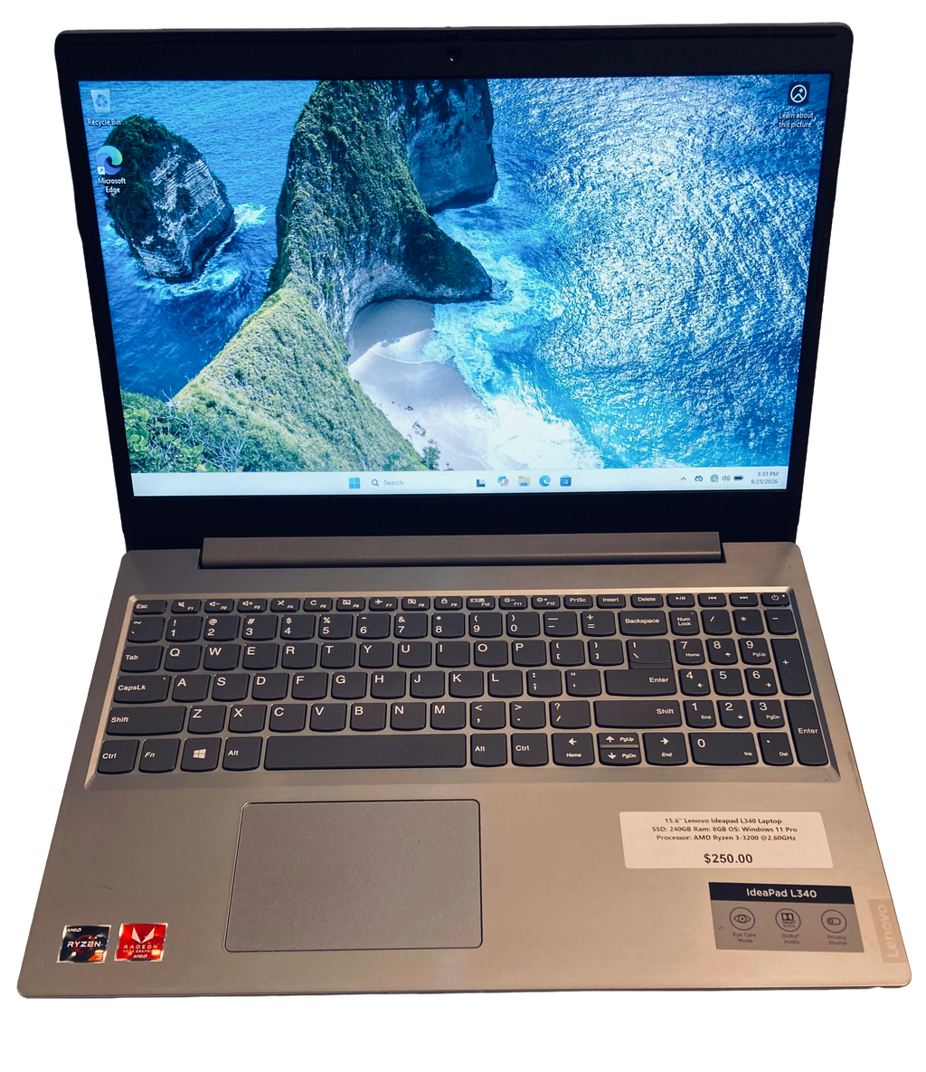 15.6" Lenovo Ideapad L340 Laptop Computer