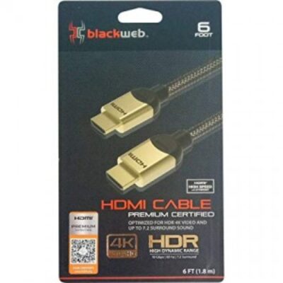 Brand New 6FT BlackWeb HDR HDMI 4K Cable