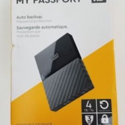 WD My Passport 4TB USB 3.0 External Portable Drive