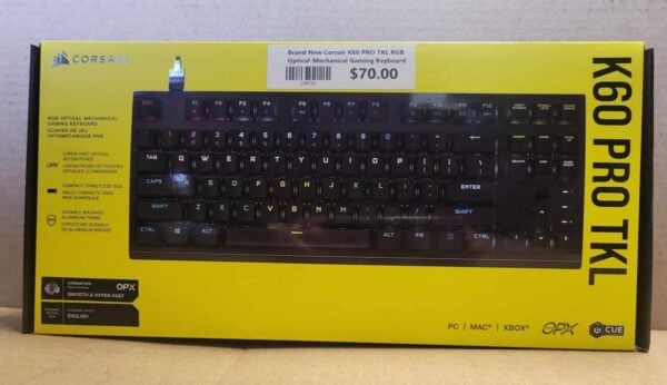 Brand New Corsair K60 PRO TKL RGB Optical-Mechanical Gaming Keyboard